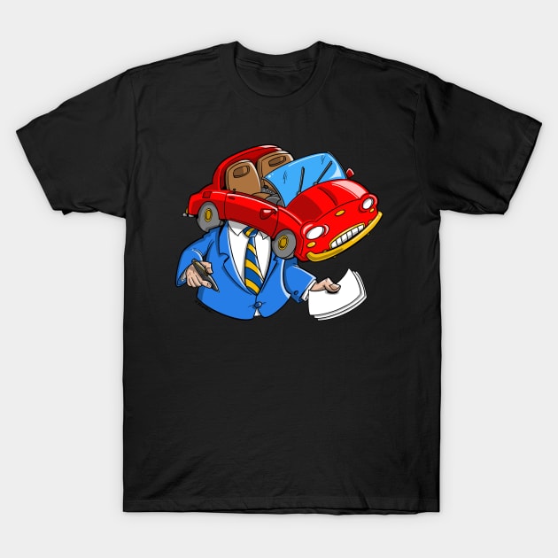 Car Head T-Shirt by natebramble